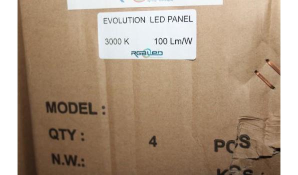 12 led panels 100Lm/w, 300k, 640x190x695mm